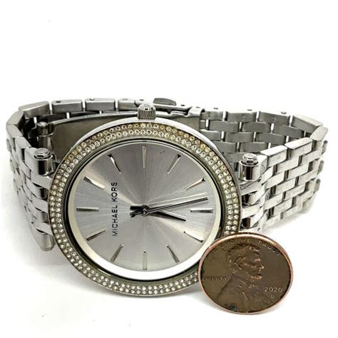 michael kors mk-3190 5 atm|Michael Kors silver tone watch.